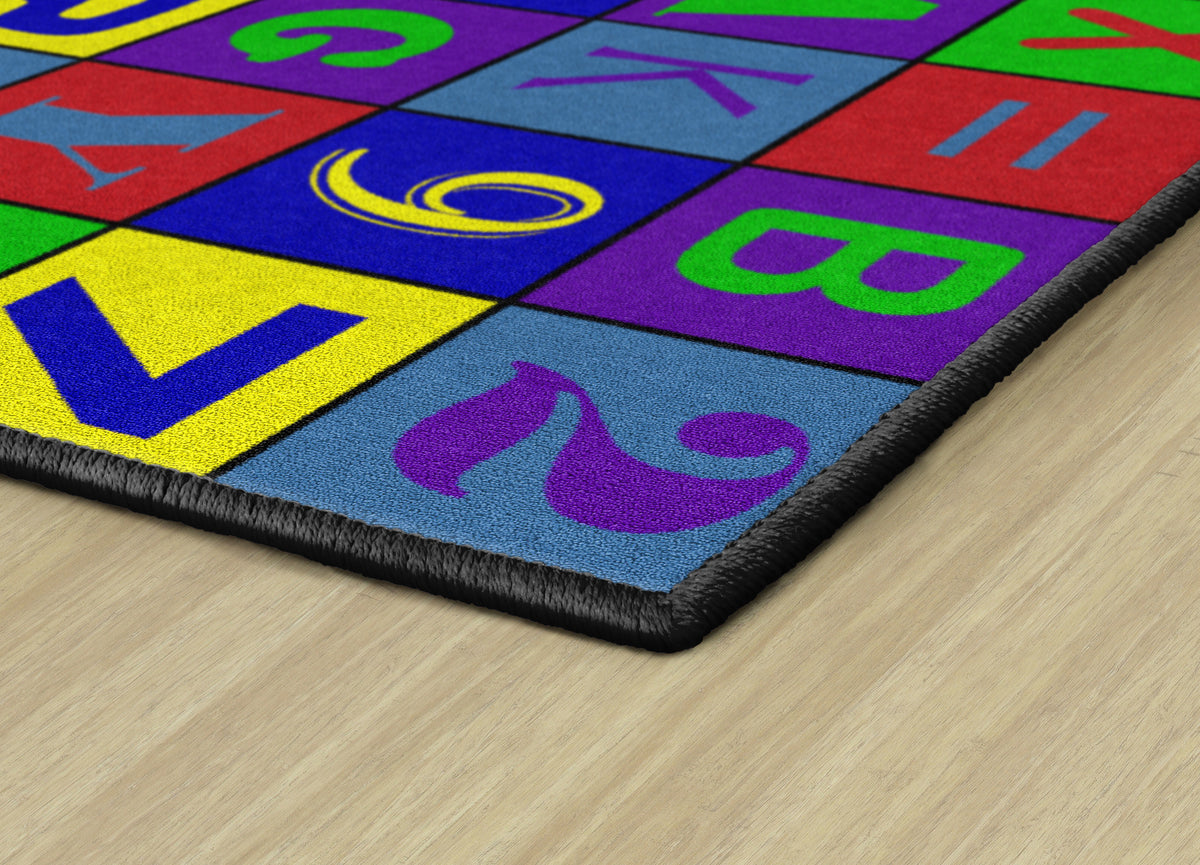 Alphabet & Number Jumble Washable Rug, view 4