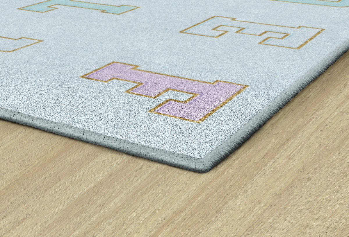 Pastel Alphabet Criss-Cross Seating Rug, view 4