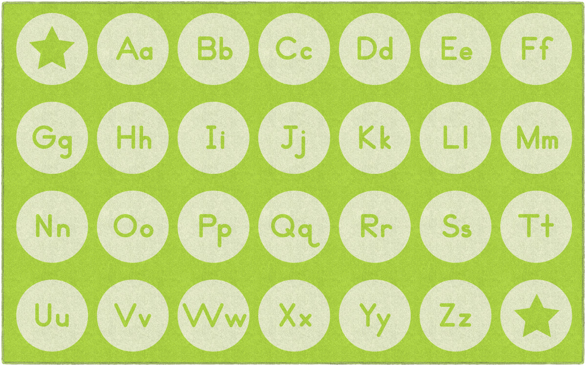 Tone-on-Tone Alphabet Seating Rug, view 7