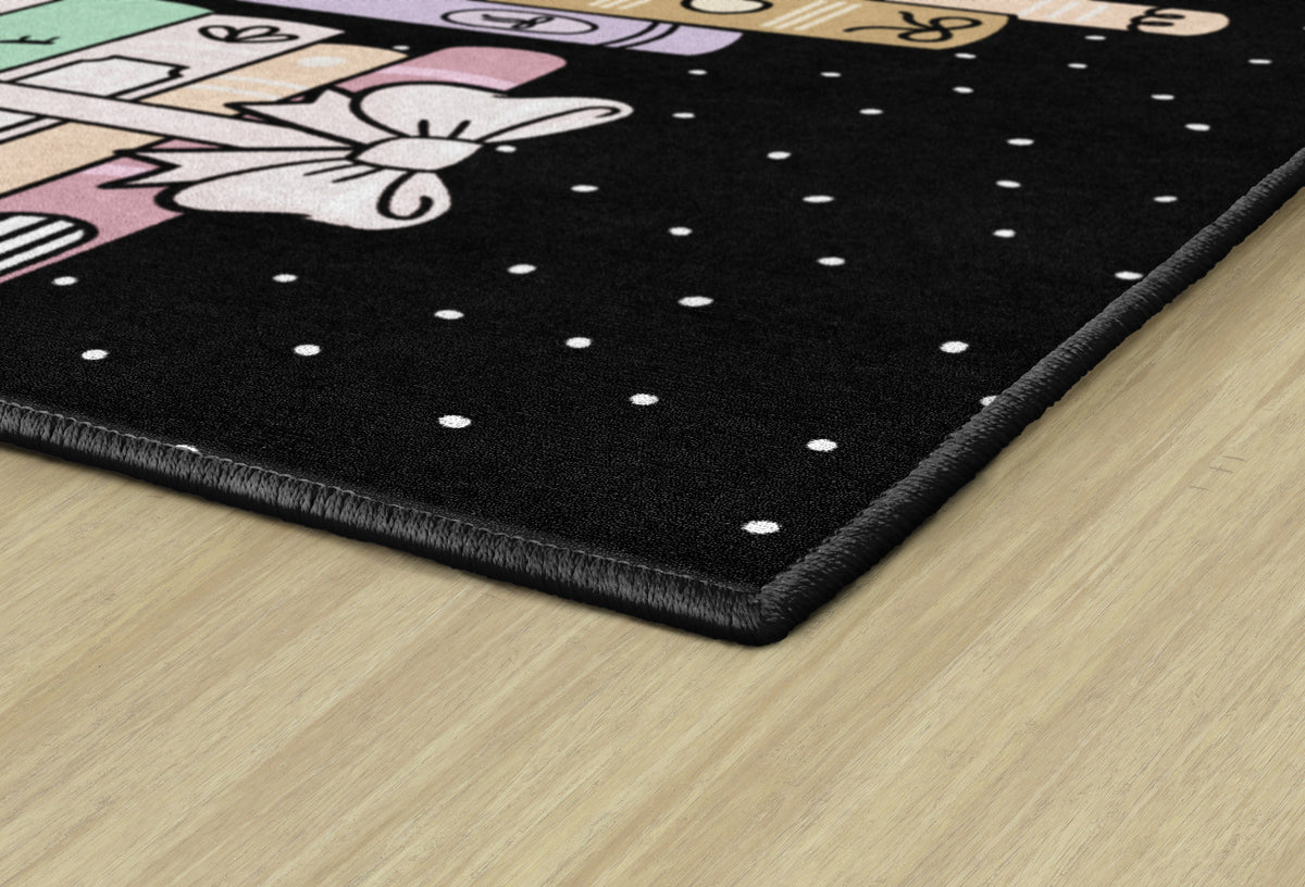 Pastel Bookshelf Reading Rug, view 3
