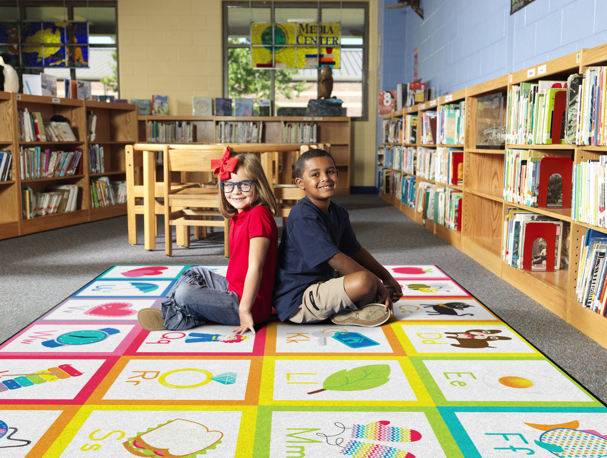 Rainbow Alphabet Seating Spots Rug, view 2