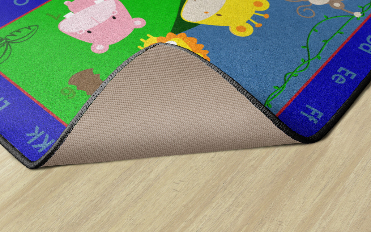 Jungle Alphabet Washable Toddler Rug, view 6