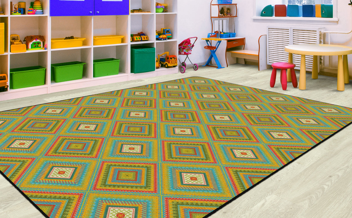 Cozy Quilt Diamond Seating Rug