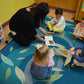 Tranquil Leaves Calming Classroom Rug, view 3