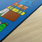 Calming Blue Bookworm Reading Rug, view 5