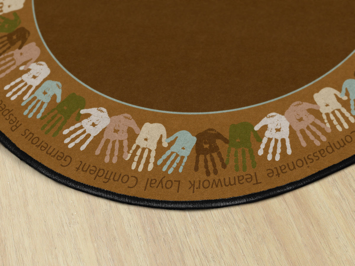 Helping Hands Kindness Round Rug, view 3