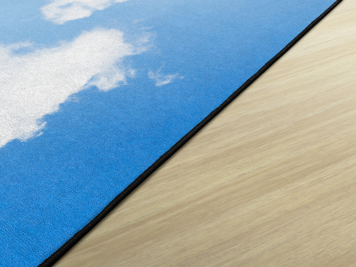 Calming Sky Clouds Classroom Rug, view 6