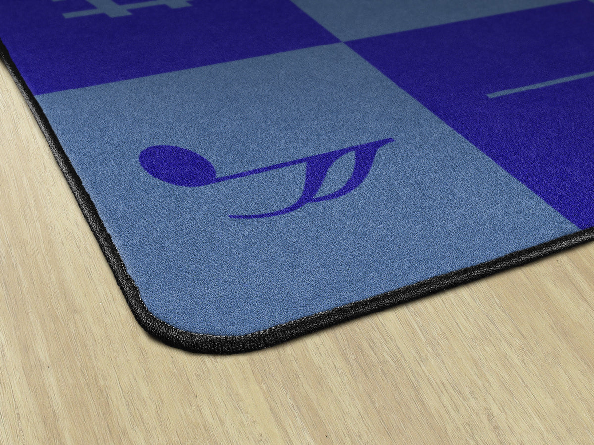 Calming Music Note Classroom Seating Rug, view 5