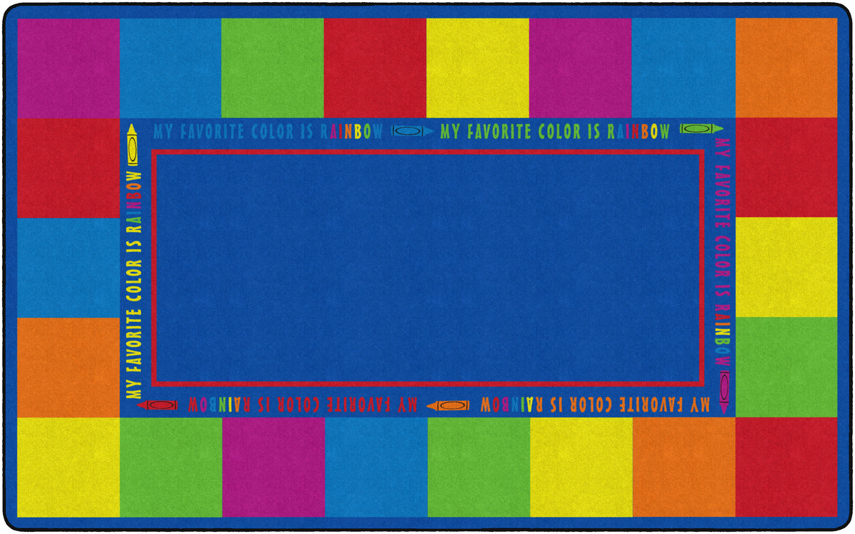 Rainbow Colors Classroom Seating Rug, view 6