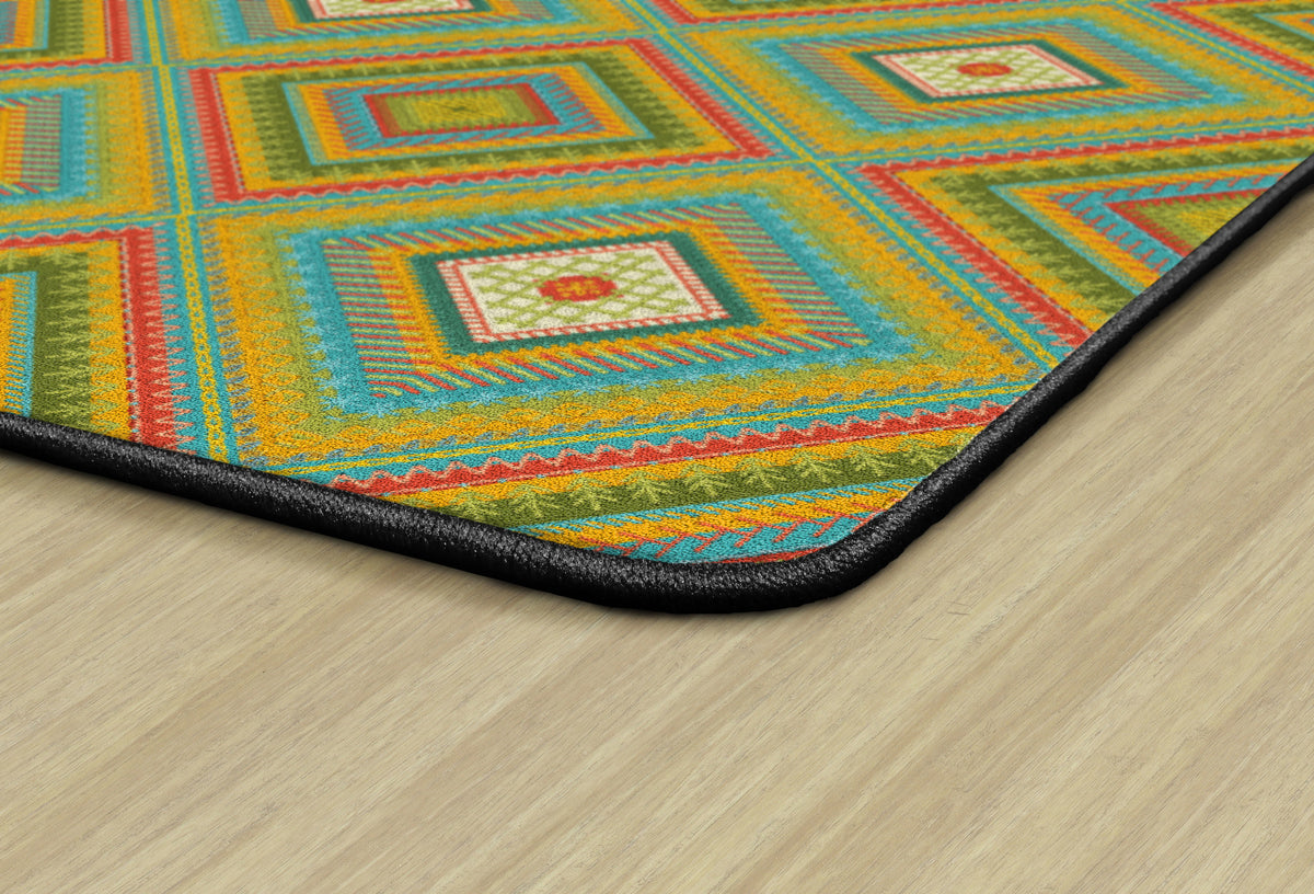 Cozy Quilt Diamond Seating Rug, view 3