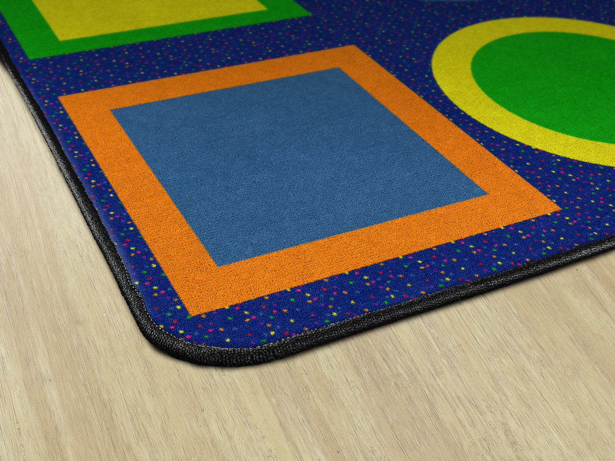 All Kinds of Shapes Classroom Seating Rug, view 3