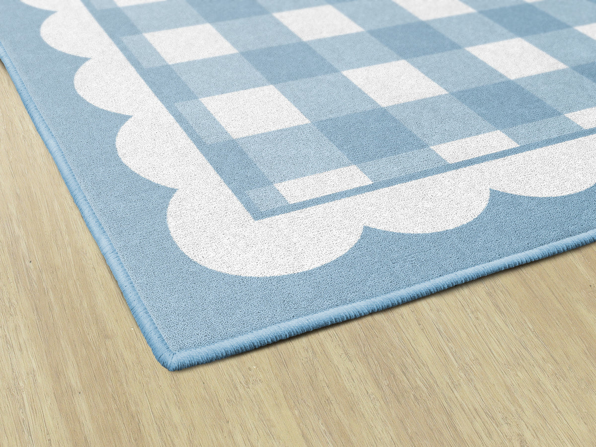 Gingham Calm Classroom Rug, view 4