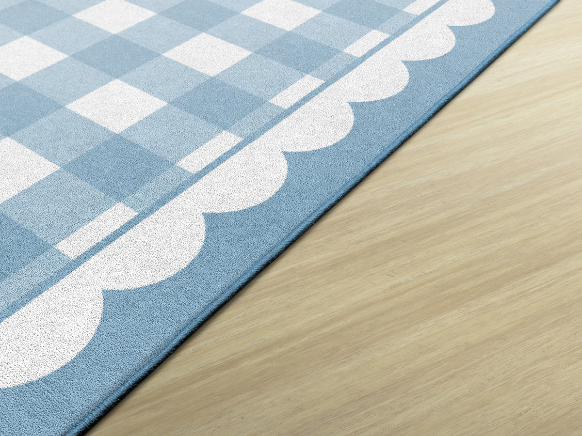 Gingham Calm Classroom Rug, view 2