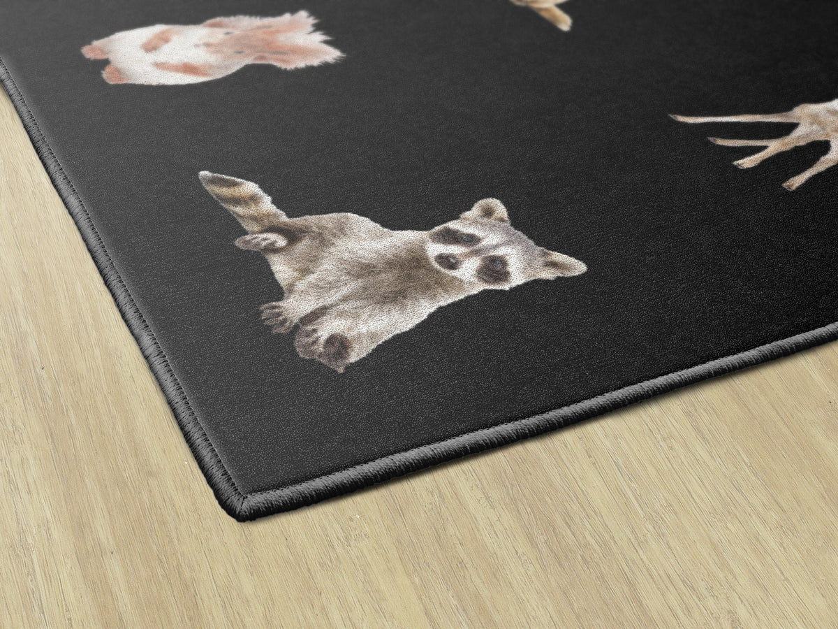 Woodland Animals Criss Cross Seating Rug, view 4