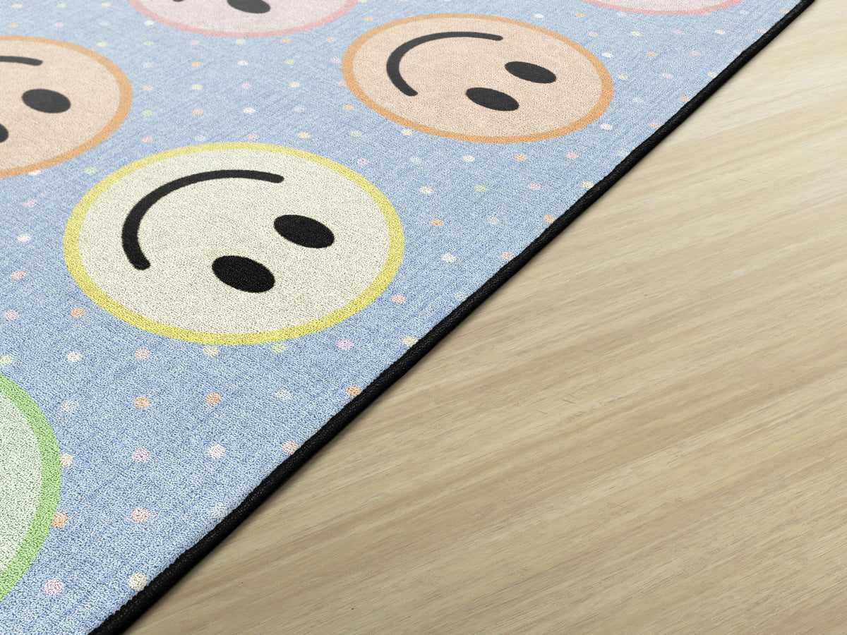 Smiley Face Classroom Seating Rug, view 4