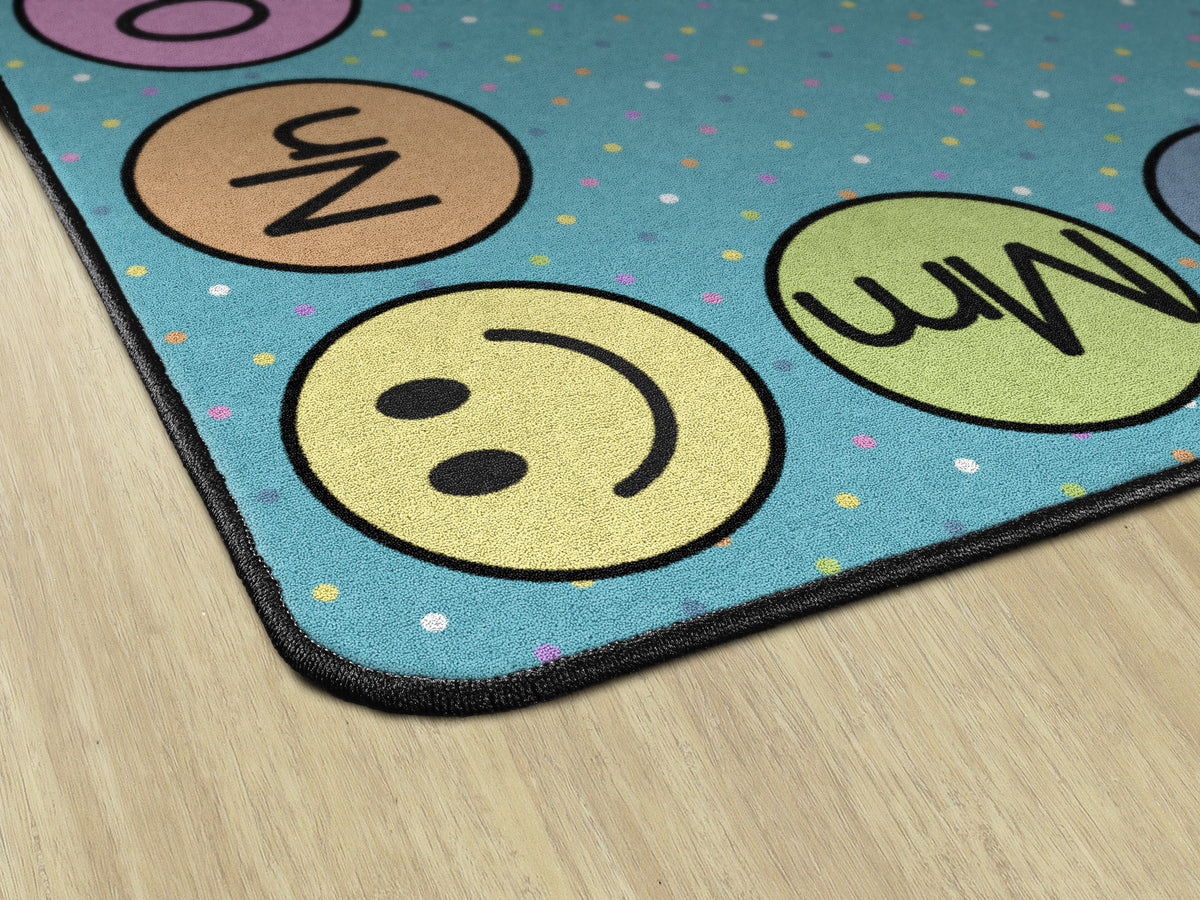 Smiley Alphabet Classroom Rug, view 5