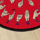 Sign Language Alphabet Round Rug, view 3