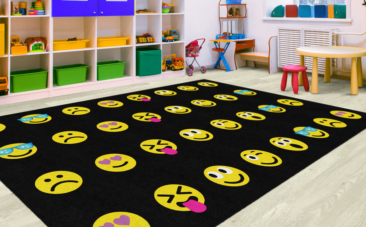 Happy Faces Criss Cross Seating Rug