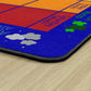 Bilingual Monthly Calendar Seating Rug, view 2