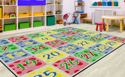 Number Spots Soft Primary Seating Rug