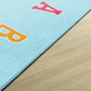 Alphabet Criss Cross Seating Rug – Blue, view 3