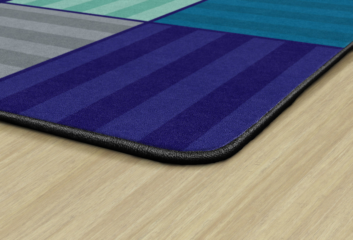 Calming Blocks Tonal Stripe Rug, view 3