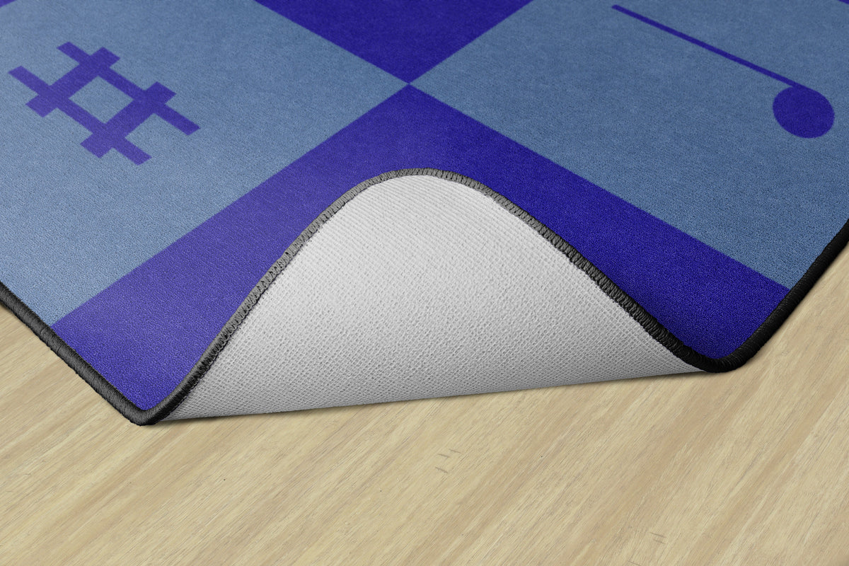 Calming Music Note Classroom Seating Rug, view 6