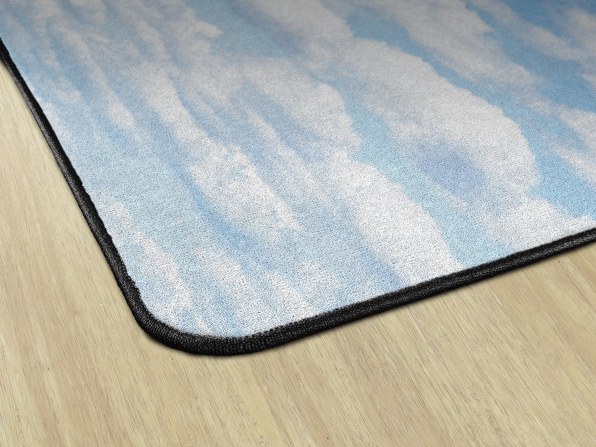 Calming Sky Clouds Classroom Rug, view 4
