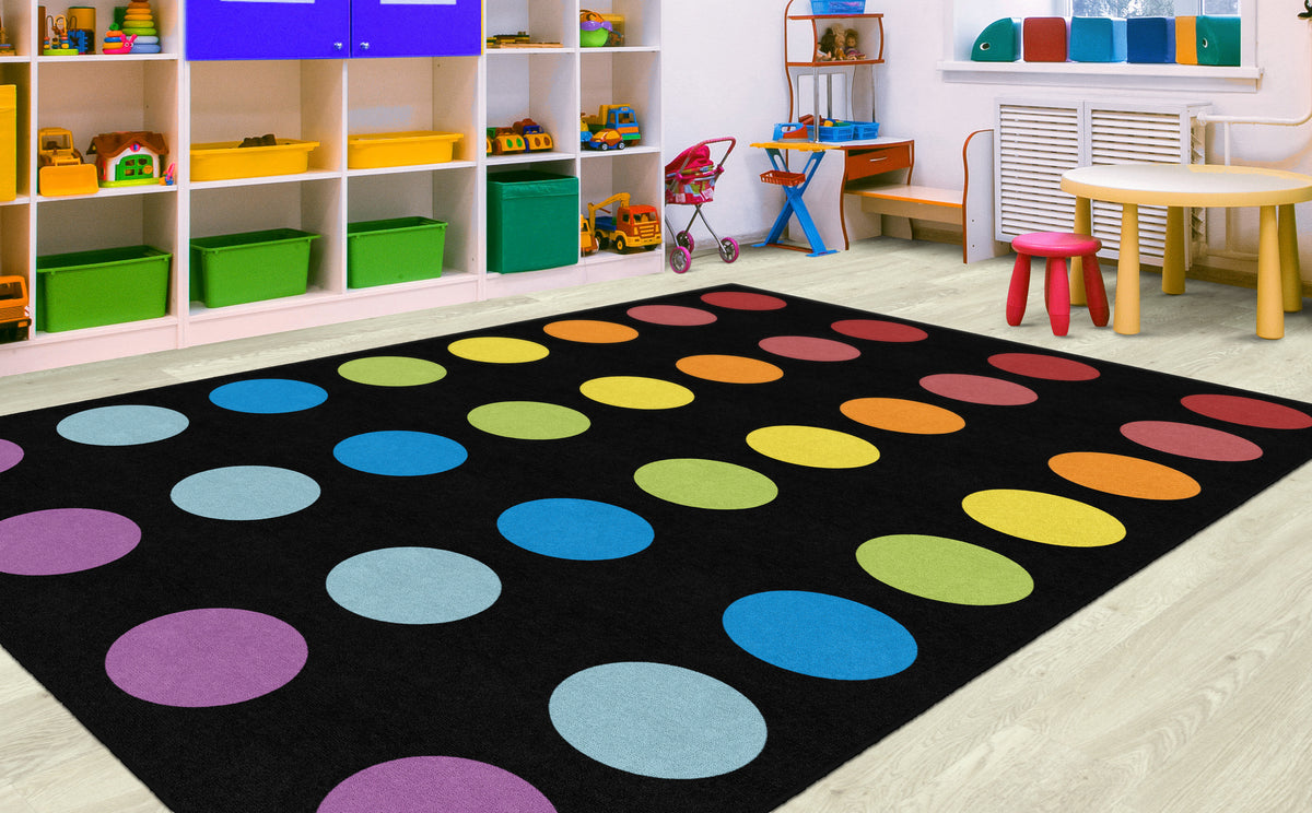 Rainbow Spots Criss Cross Seating Rug, view 2