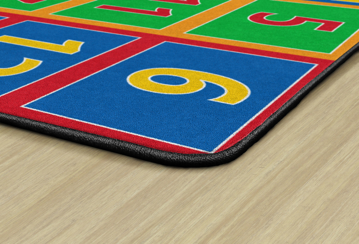 Number Rows Classroom Seating Rug, view 2