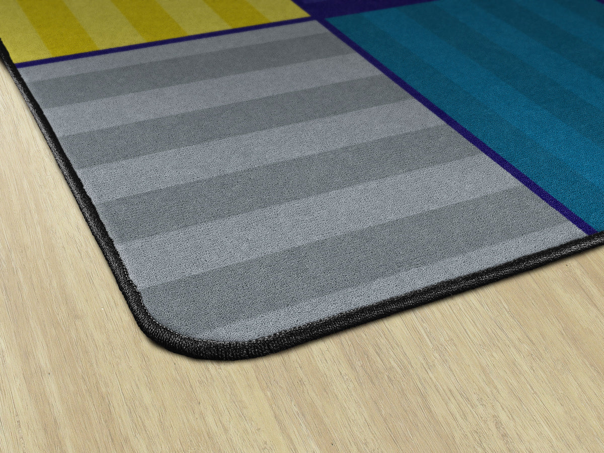 Calming Blocks Tonal Stripe Rug, view 4