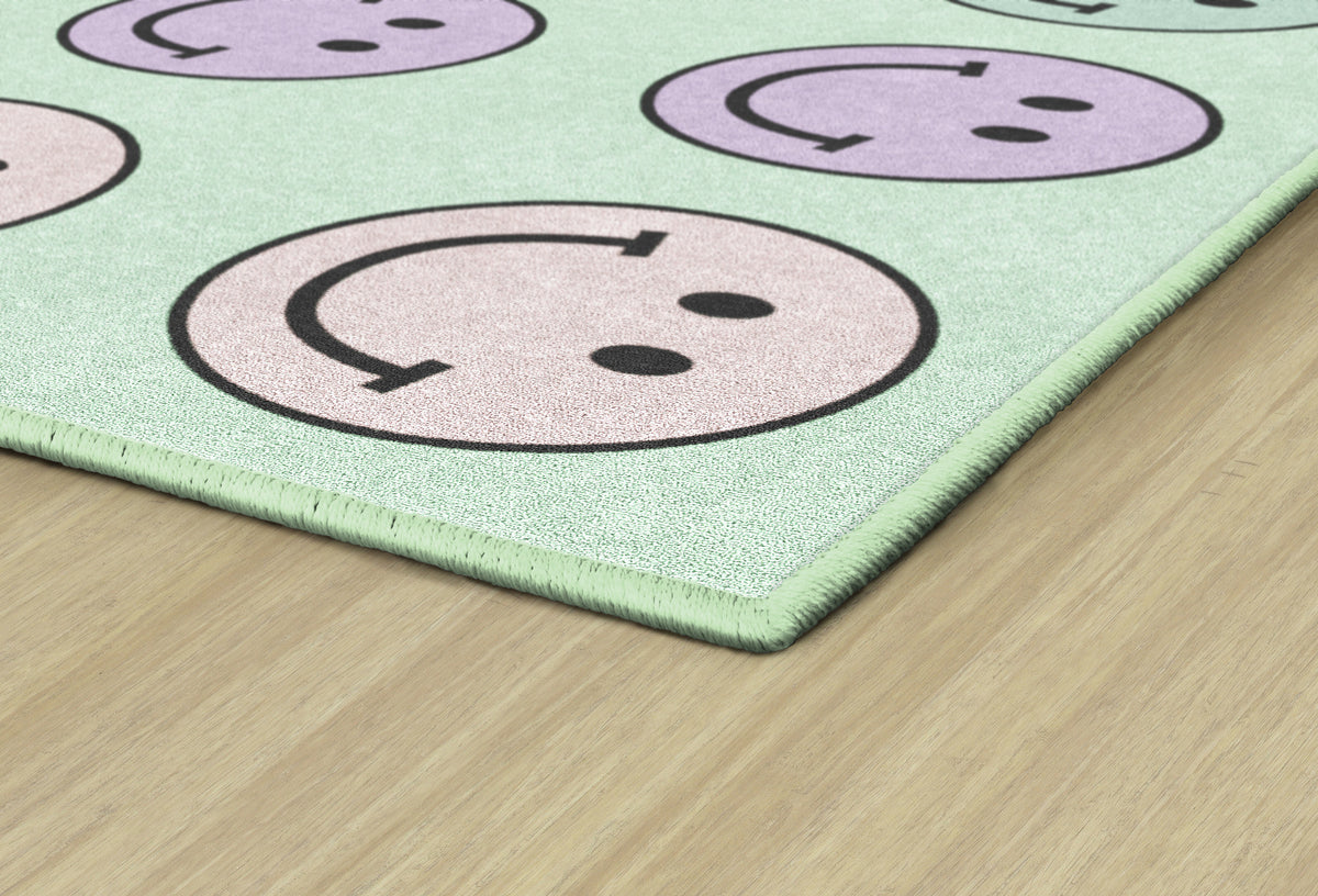 Smiley Face Sit Spots Classroom Rug, view 5