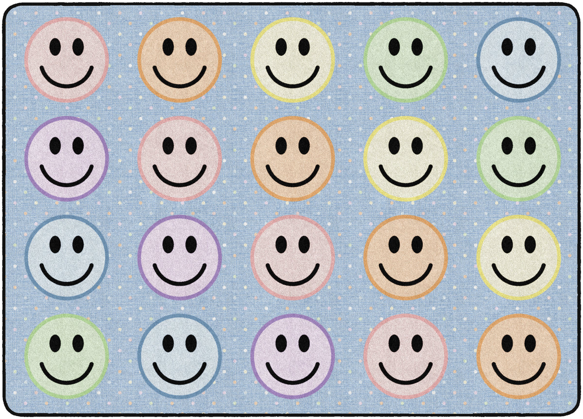 Smiley Face Classroom Seating Rug