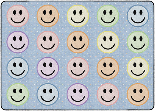 Smiley Face Classroom Seating Rug