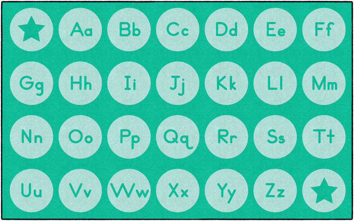Tone-on-Tone Alphabet Seating Rug, view 9