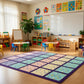 Pastel Star Seating Squares Classroom Rug, view 4
