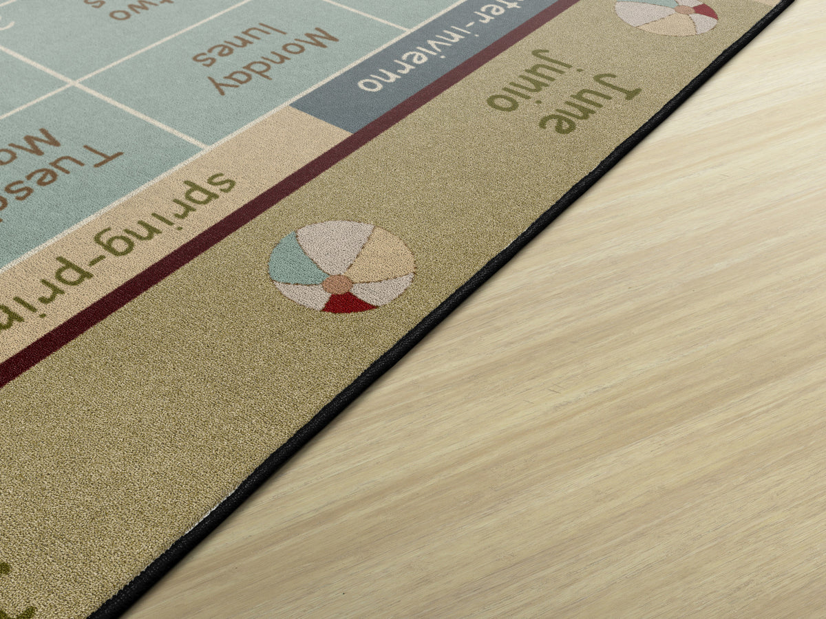 Bilingual Four Seasons Calendar Rug, view 5