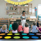 Rainbow Spots Criss Cross Seating Rug, view 6