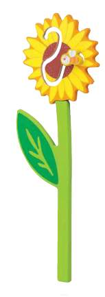 Sunflower with Sliding Bee Wall Decor by HABA Pro