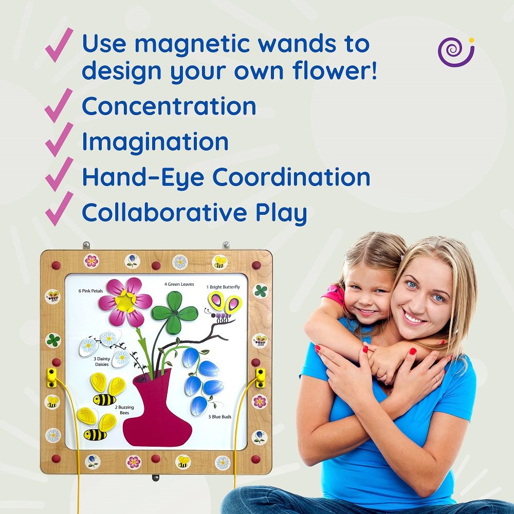 Flowers, Bees & Butterflies Magnetic Wall Game by Playscapes