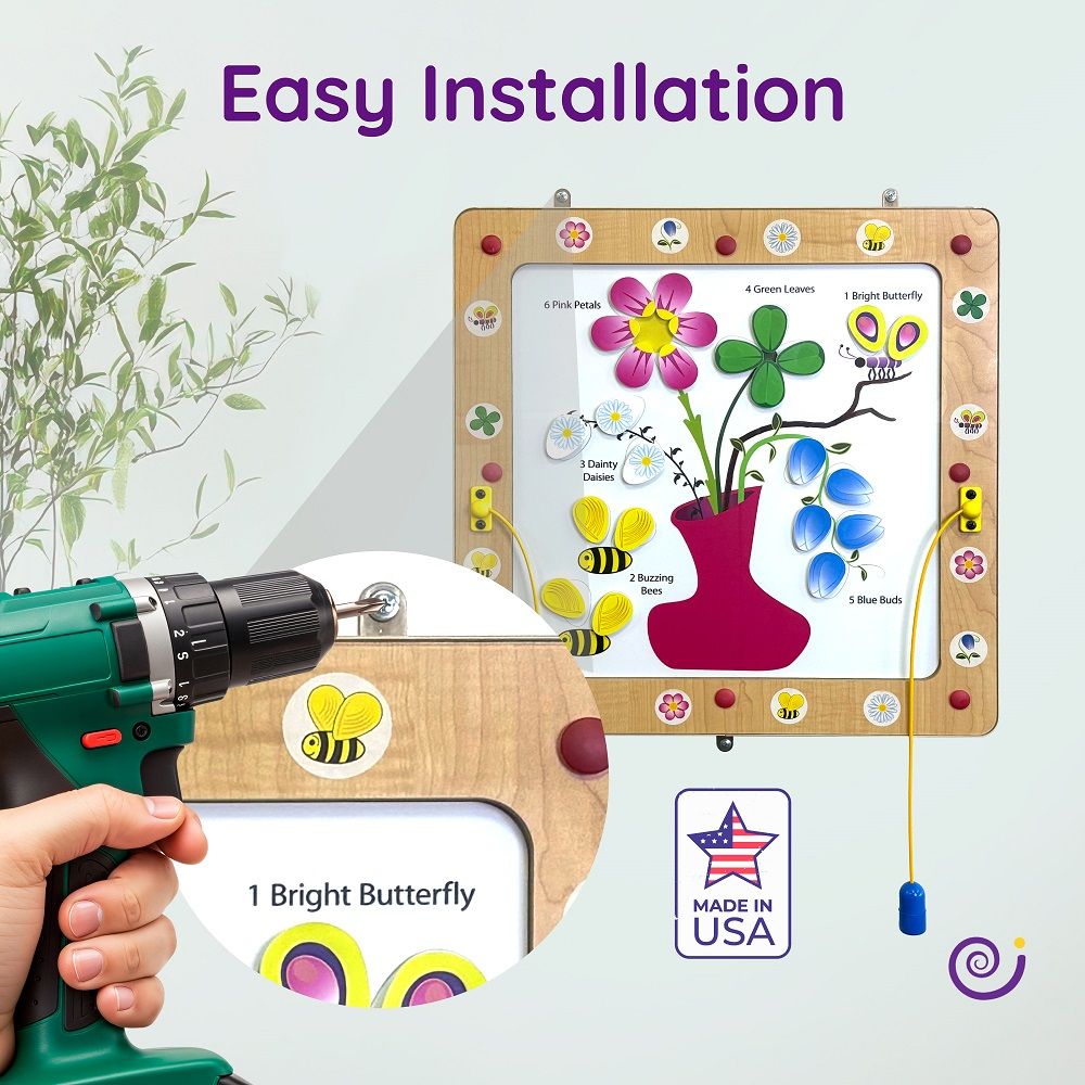 Flowers, Bees & Butterflies Magnetic Wall Game by Playscapes
