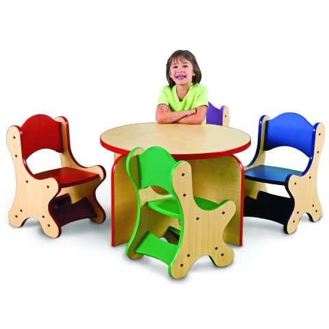 Friends Kid-Sized Table & 4 Chairs Set by Playscapes