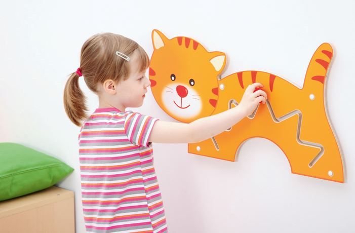 Kitten Ball-Track Sensory Wall Panel by NOVUM