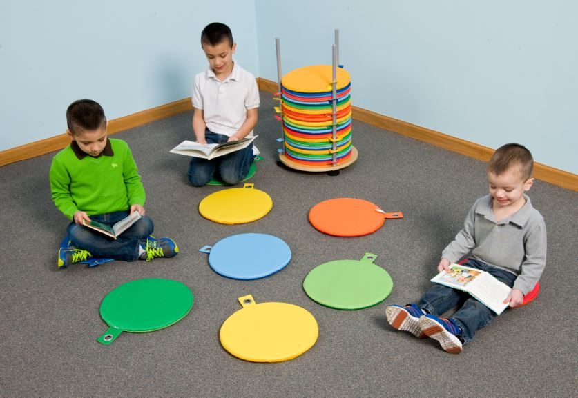 Lollipop Seat Cushion Set with Rolling Caddy (28) by HABA Pro