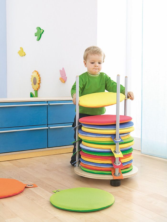 Lollipop Reversible Seat Cushions, Set of 4 by HABA Pro