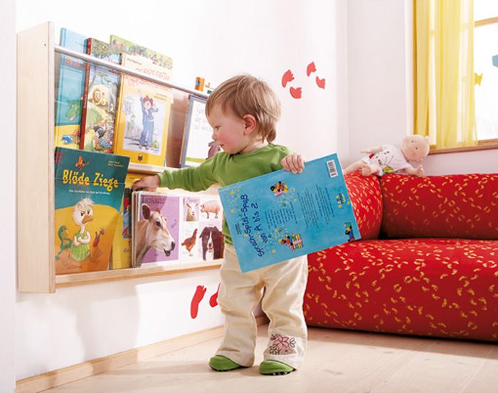 Wall-Mounted Book Browser, 2 Compartments by HABA Pro