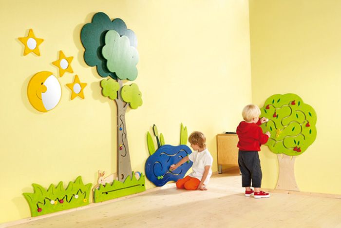 Blooming Meadow Sliding Flowers Wall Activity by HABA Pro