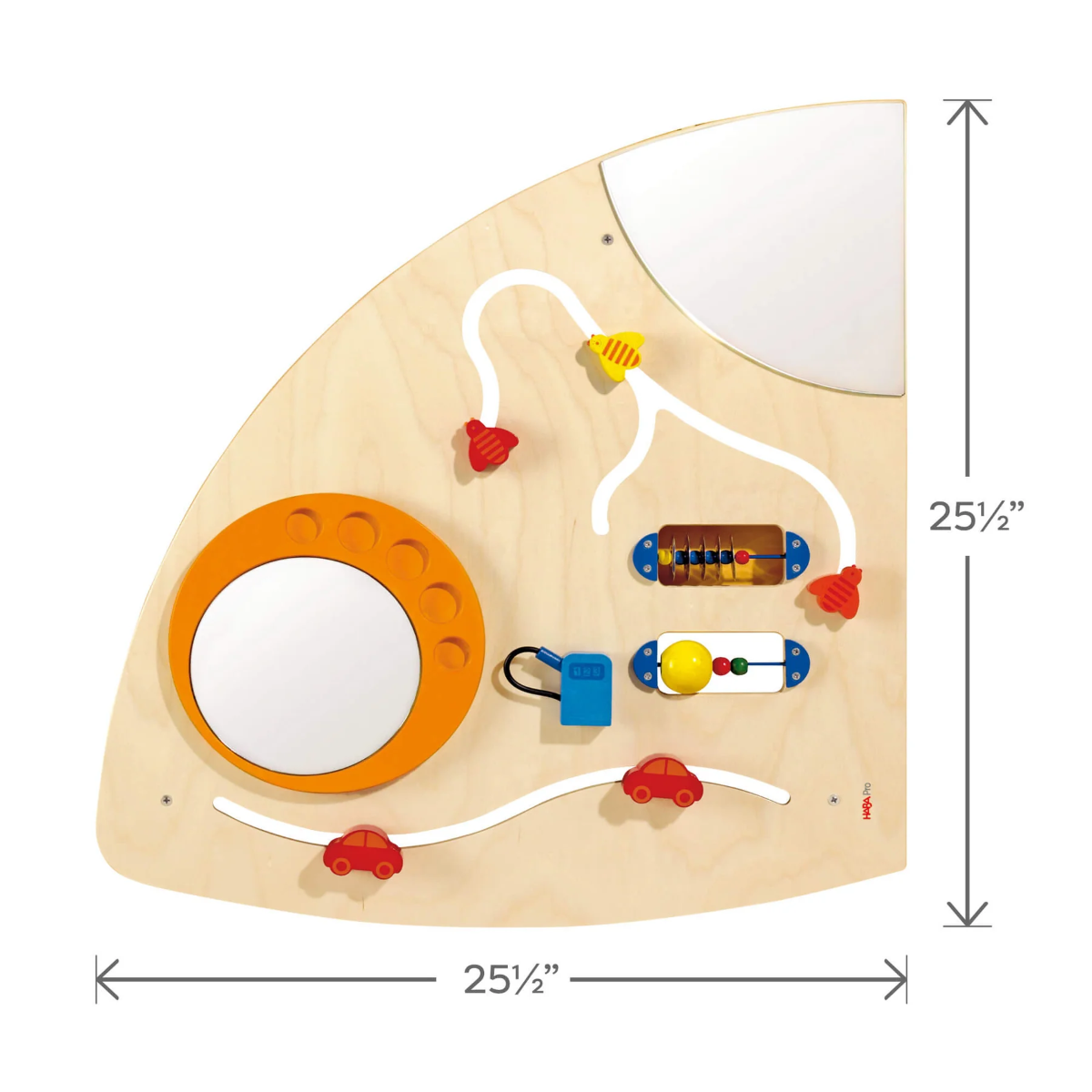 Left Quarter-Circle Sensory Learning Wall Panel by HABA Pro