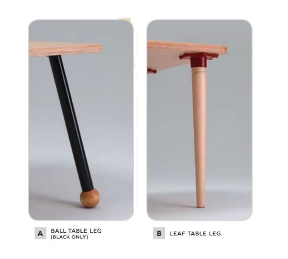Birch Children's Table with Leaf or Ball Legs by Children's Furniture Company