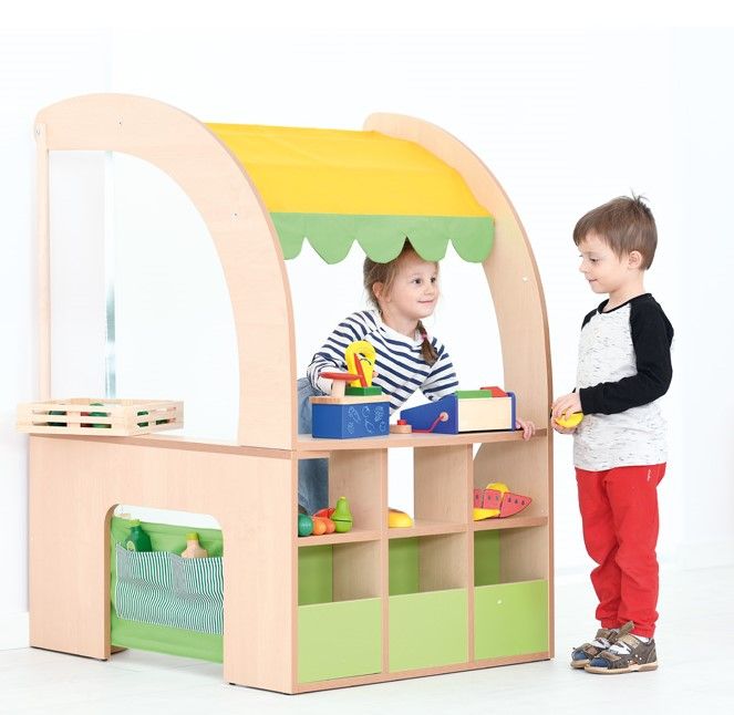 Corner Play Store with Counters and Cubbies by Moje Bambino